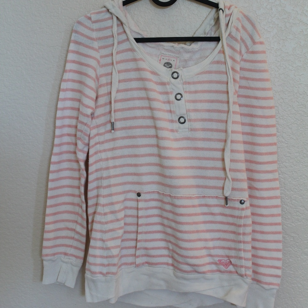 Roxy Striped Hoodie Sweater
